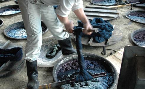 Indigo dye vat Indigo dye vat