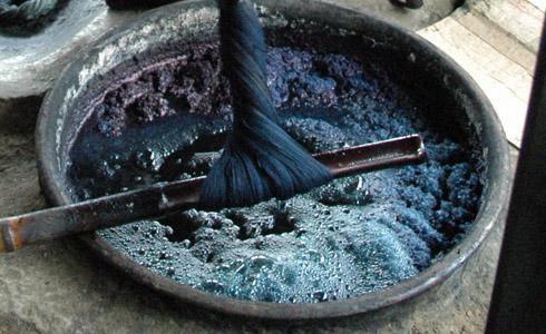 Indigo dye vat Indigo dye vat